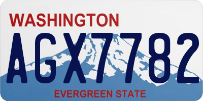 WA license plate AGX7782