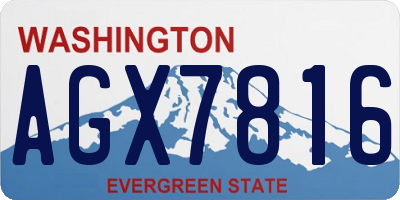 WA license plate AGX7816
