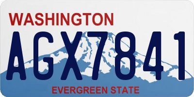 WA license plate AGX7841