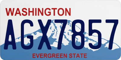 WA license plate AGX7857