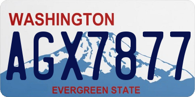 WA license plate AGX7877