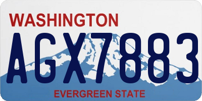 WA license plate AGX7883
