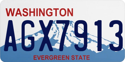 WA license plate AGX7913