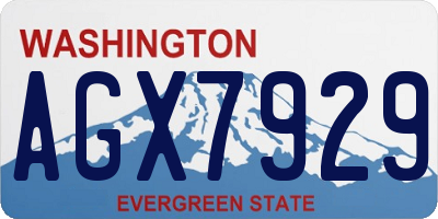 WA license plate AGX7929