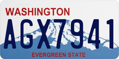 WA license plate AGX7941