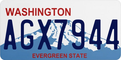 WA license plate AGX7944