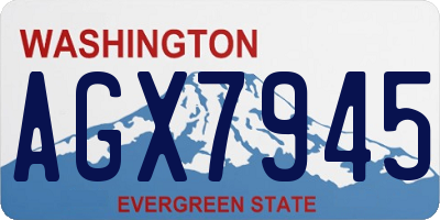 WA license plate AGX7945