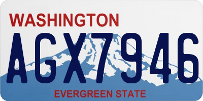 WA license plate AGX7946
