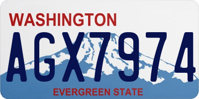 WA license plate AGX7974