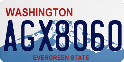 WA license plate AGX8060