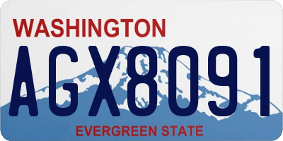 WA license plate AGX8091