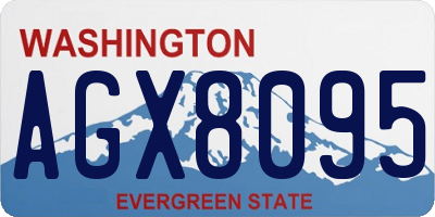 WA license plate AGX8095