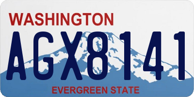 WA license plate AGX8141