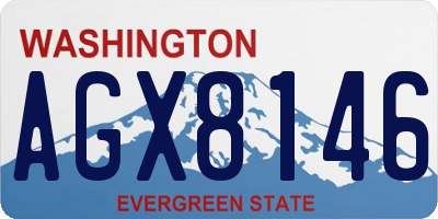 WA license plate AGX8146