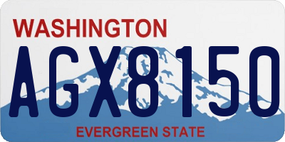 WA license plate AGX8150