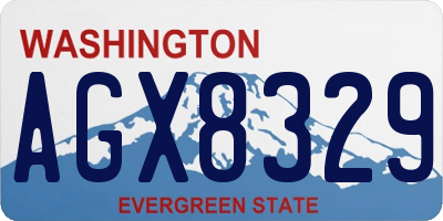 WA license plate AGX8329