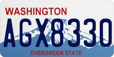 WA license plate AGX8330