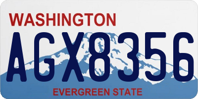 WA license plate AGX8356