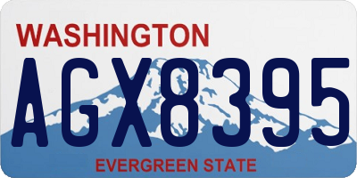 WA license plate AGX8395