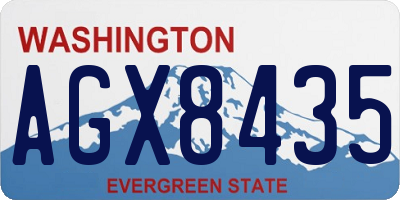 WA license plate AGX8435