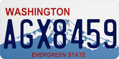 WA license plate AGX8459