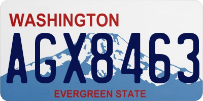 WA license plate AGX8463