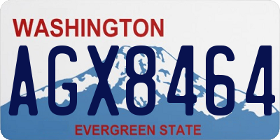 WA license plate AGX8464
