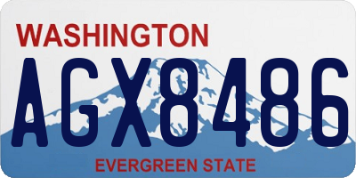 WA license plate AGX8486