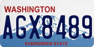 WA license plate AGX8489