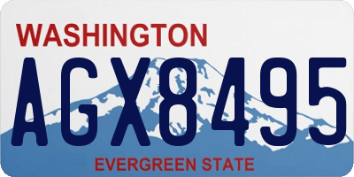 WA license plate AGX8495