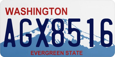 WA license plate AGX8516
