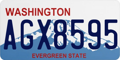 WA license plate AGX8595