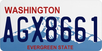 WA license plate AGX8661