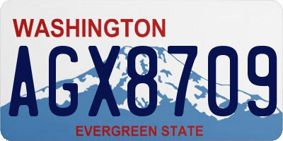 WA license plate AGX8709