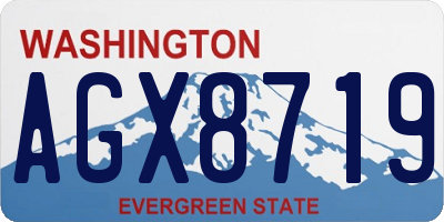 WA license plate AGX8719