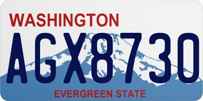 WA license plate AGX8730