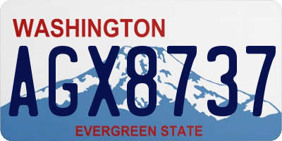 WA license plate AGX8737