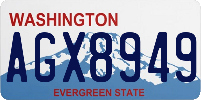 WA license plate AGX8949