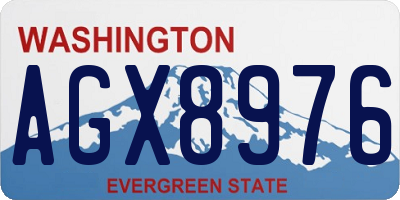 WA license plate AGX8976