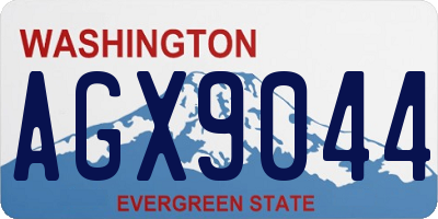 WA license plate AGX9044