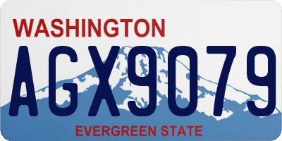 WA license plate AGX9079
