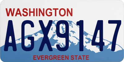 WA license plate AGX9147