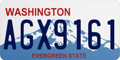 WA license plate AGX9161