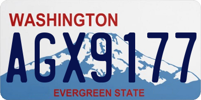 WA license plate AGX9177