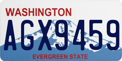 WA license plate AGX9459