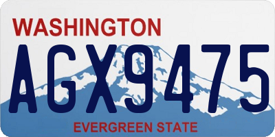 WA license plate AGX9475
