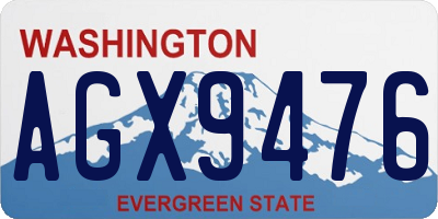 WA license plate AGX9476