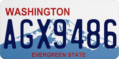 WA license plate AGX9486