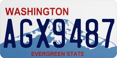 WA license plate AGX9487