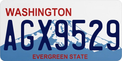 WA license plate AGX9529